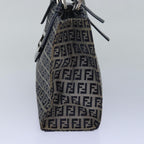 FENDI Zucchino Canvas Mamma Baguette Hand Bag Navy81442