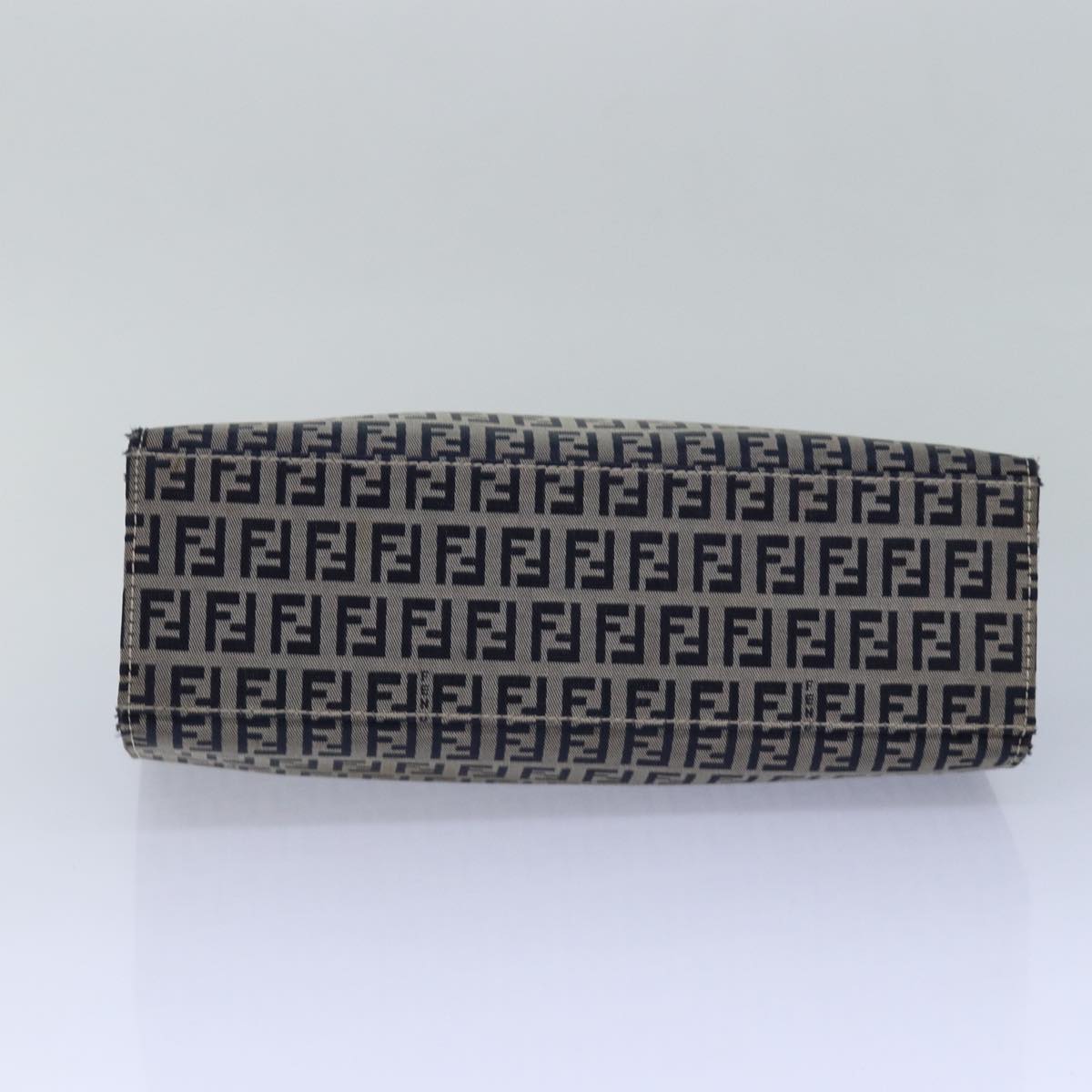 FENDI Zucchino Canvas Mamma Baguette Hand Bag Navy81442