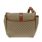 CELINE Macadam Canvas Shoulder Bag Beige Auth 81445