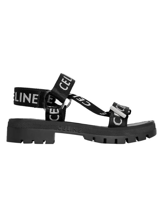 CELINE Leo Strappy Sandals Black