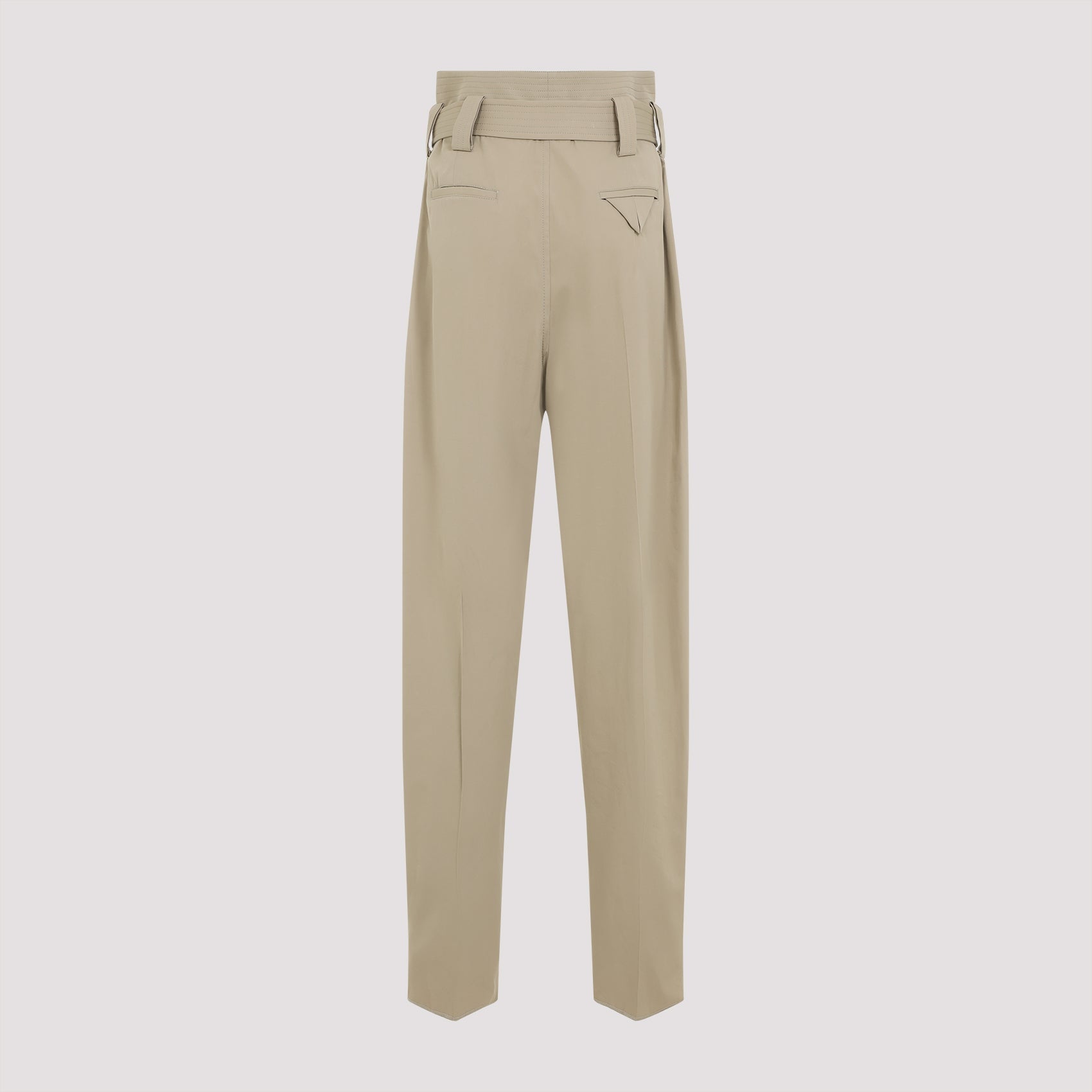 BOTTEGA VENETA Cotton Gabardine Trousers with Coordinated Waist Belt