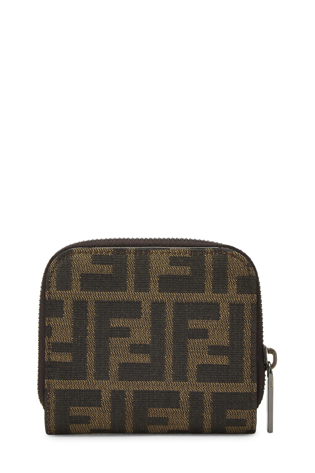 Fendi,  Brown Zucca Canvas Compact Wallet, Brown