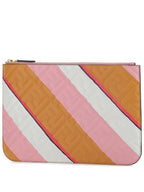 Fendi FF Logo Embossed Clutch Bag