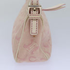 CELINE C Macadam Canvas Shoulder Bag Pink Auth 81604