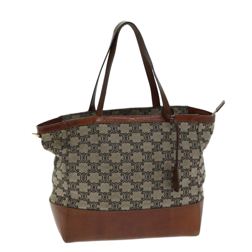 CELINE Macadam Canvas Tote Bag Beige  81619