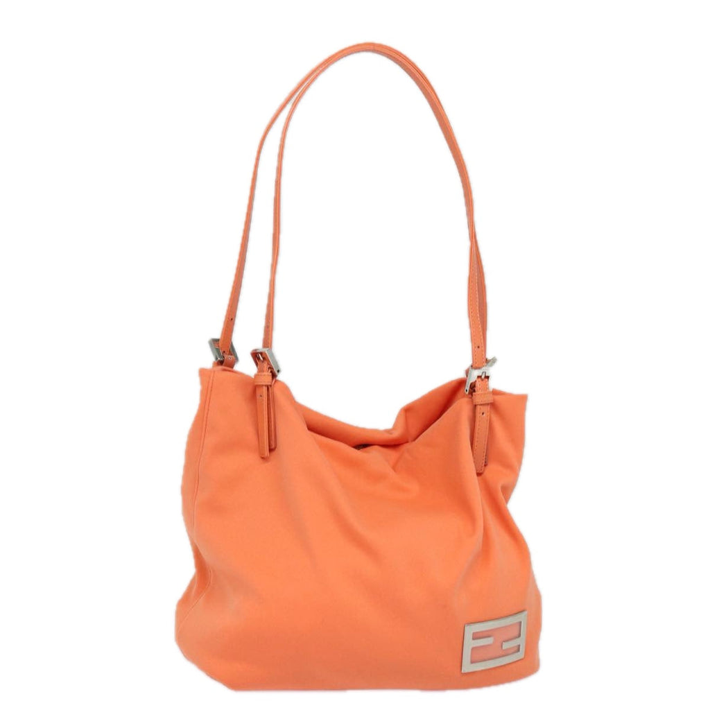 FENDI Mamma Baguette Shoulder Bag Nylon Orange81641