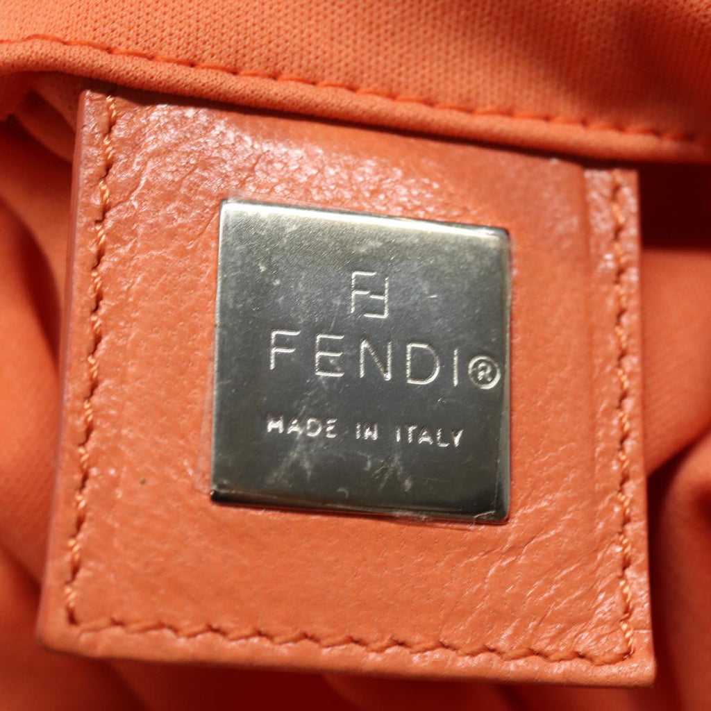 FENDI Mamma Baguette Shoulder Bag Nylon Orange81641