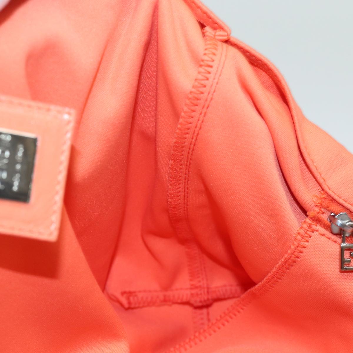 FENDI Mamma Baguette Shoulder Bag Nylon Orange81641