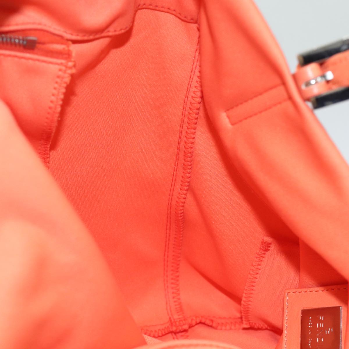 FENDI Mamma Baguette Shoulder Bag Nylon Orange81641