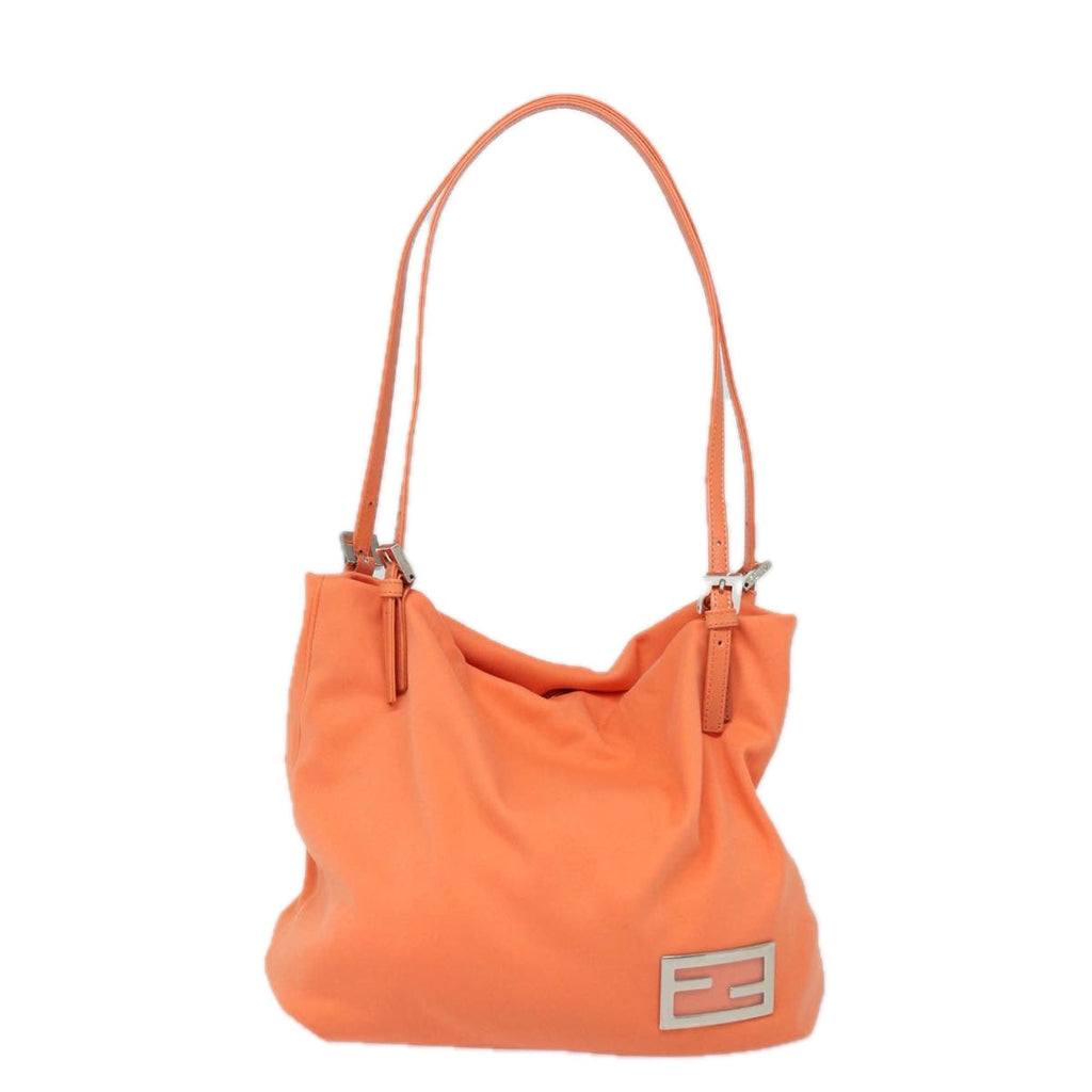 FENDI Mamma Baguette Shoulder Bag Nylon Orange81641
