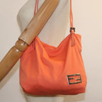 FENDI Mamma Baguette Shoulder Bag Nylon Orange81641