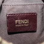 FENDI Zucchino Canvas Mamma Baguette Shoulder Bag Brown 8BT07581642