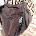 FENDI Zucchino Canvas Mamma Baguette Shoulder Bag Brown 8BT07581642