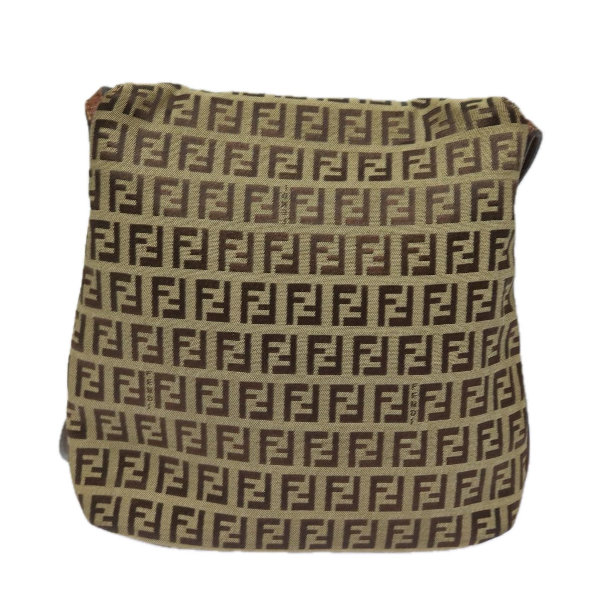 FENDI Zucchino Canvas Mamma Baguette Shoulder Bag Brown 8BT07581642