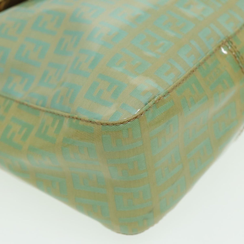 FENDI Zucchino Canvas Mamma Baguette Hand Bag Light Blue 2679581643