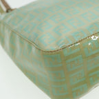FENDI Zucchino Canvas Mamma Baguette Hand Bag Light Blue 2679581643