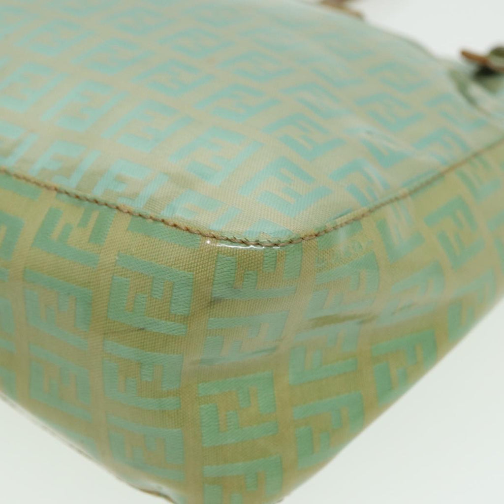 FENDI Zucchino Canvas Mamma Baguette Hand Bag Light Blue 2679581643