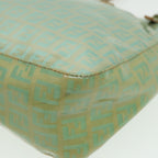 FENDI Zucchino Canvas Mamma Baguette Hand Bag Light Blue 2679581643