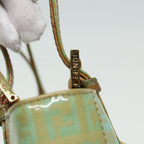 FENDI Zucchino Canvas Mamma Baguette Hand Bag Light Blue 2679581643