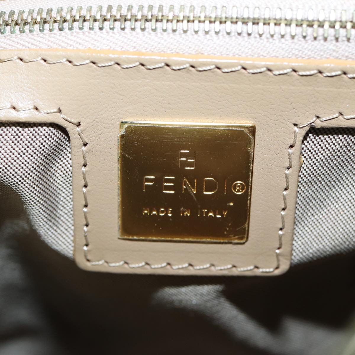 FENDI Zucchino Canvas Mamma Baguette Hand Bag Light Blue 2679581643