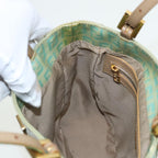 FENDI Zucchino Canvas Mamma Baguette Hand Bag Light Blue 2679581643