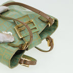 FENDI Zucchino Canvas Mamma Baguette Hand Bag Light Blue 2679581643
