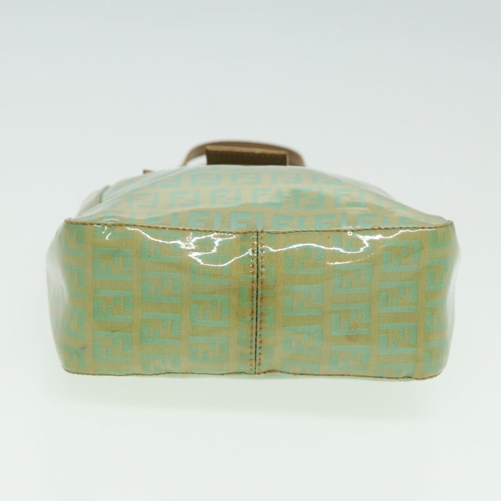FENDI Zucchino Canvas Mamma Baguette Hand Bag Light Blue 2679581643