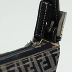 FENDI Zucchino Canvas Mamma Baguette Hand Bag Navy81644