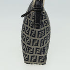 FENDI Zucchino Canvas Mamma Baguette Hand Bag Navy81644