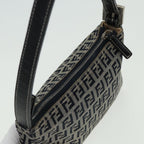FENDI Zucchino Canvas Mamma Baguette Hand Bag Navy81644