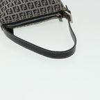 FENDI Zucchino Canvas Mamma Baguette Hand Bag Navy81644