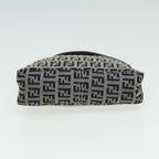 FENDI Zucchino Canvas Mamma Baguette Hand Bag Navy81644