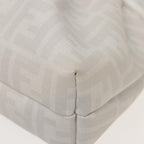 FENDI Zucca Canvas Shoulder Bag PVC Leather White 8BR44881645