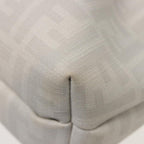 FENDI Zucca Canvas Shoulder Bag PVC Leather White 8BR44881645