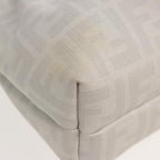 FENDI Zucca Canvas Shoulder Bag PVC Leather White 8BR44881645