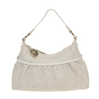 FENDI Zucca Canvas Shoulder Bag PVC Leather White 8BR44881645