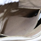 FENDI Zucca Canvas Shoulder Bag PVC Leather White 8BR44881645