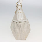 FENDI Zucca Canvas Shoulder Bag PVC Leather White 8BR44881645
