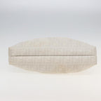 FENDI Zucca Canvas Shoulder Bag PVC Leather White 8BR44881645
