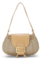 Fendi,  Beige Nylon Zucchino Shoulder Bag, Beige