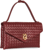 BOTTEGA VENETA Knot Lock Leather Crossbody Handbag - 25 cm