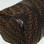 FENDI Zucca Canvas Boston Bag Brown Black81784