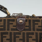 FENDI Zucca Canvas Boston Bag Brown Black81784