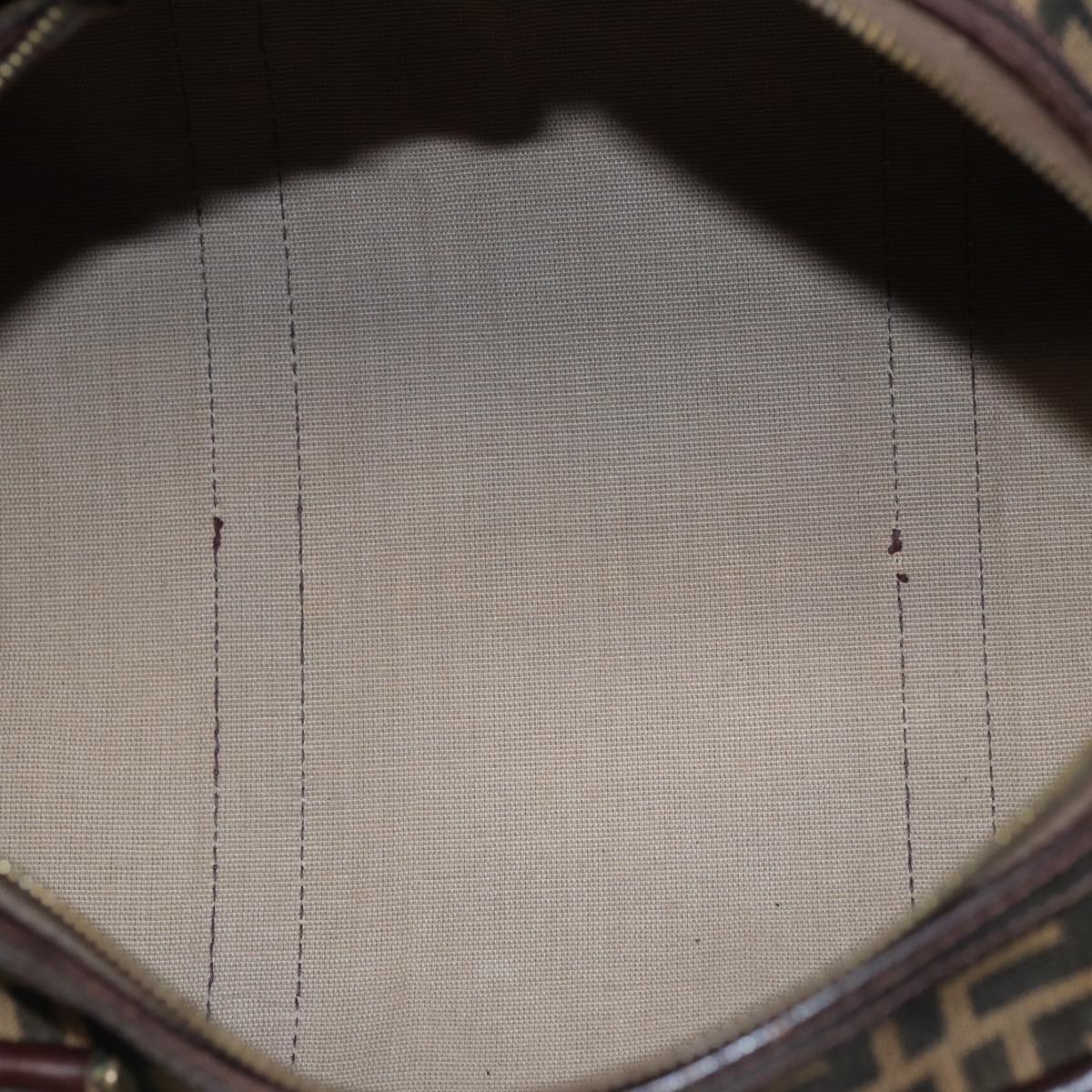 FENDI Zucca Canvas Boston Bag Brown Black81784