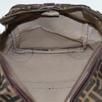 FENDI Zucca Canvas Boston Bag Brown Black81784