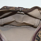 FENDI Zucca Canvas Boston Bag Brown Black81784