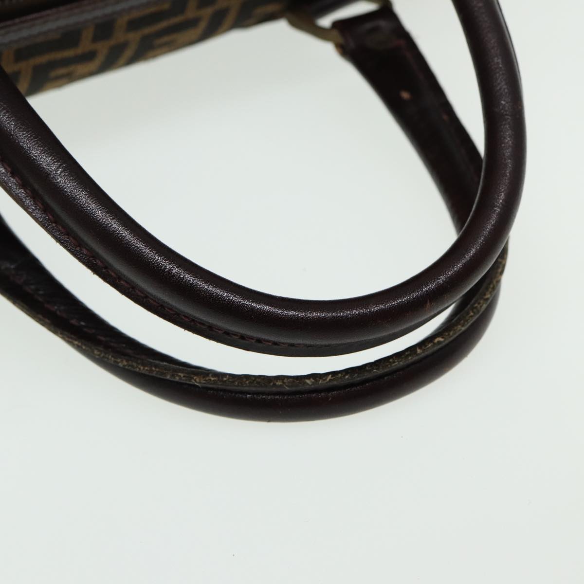 FENDI Zucca Canvas Boston Bag Brown Black81784