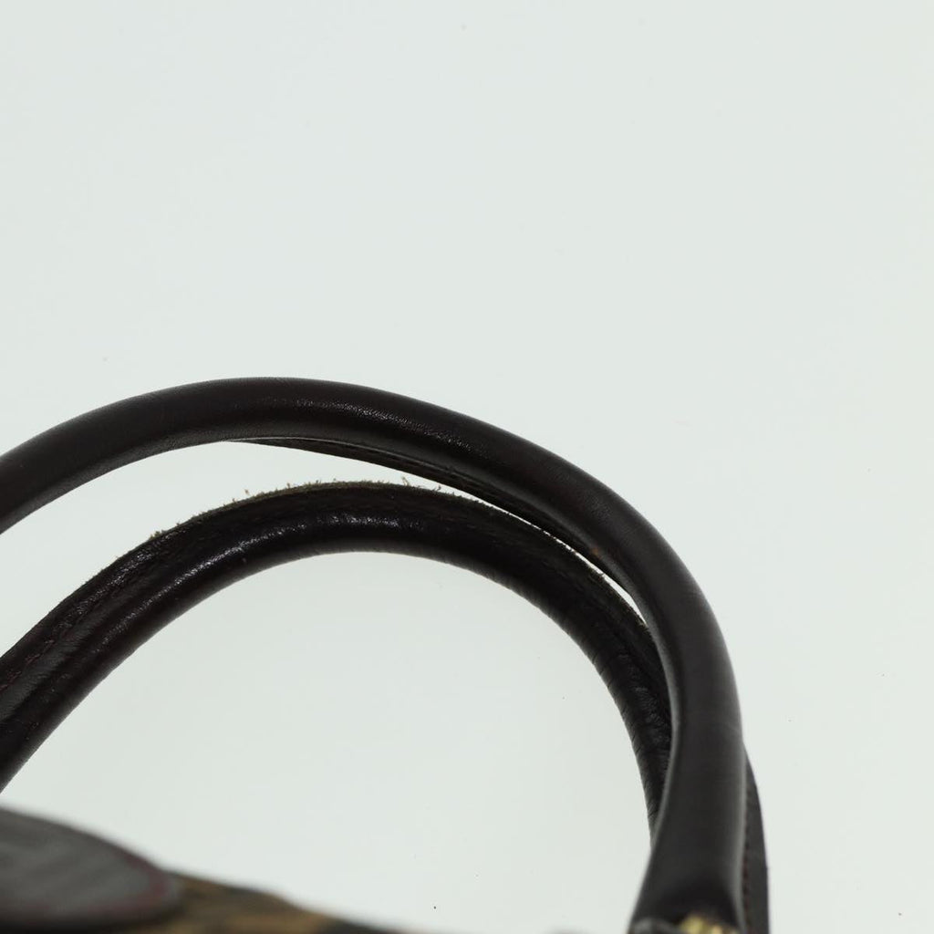 FENDI Zucca Canvas Boston Bag Brown Black81784