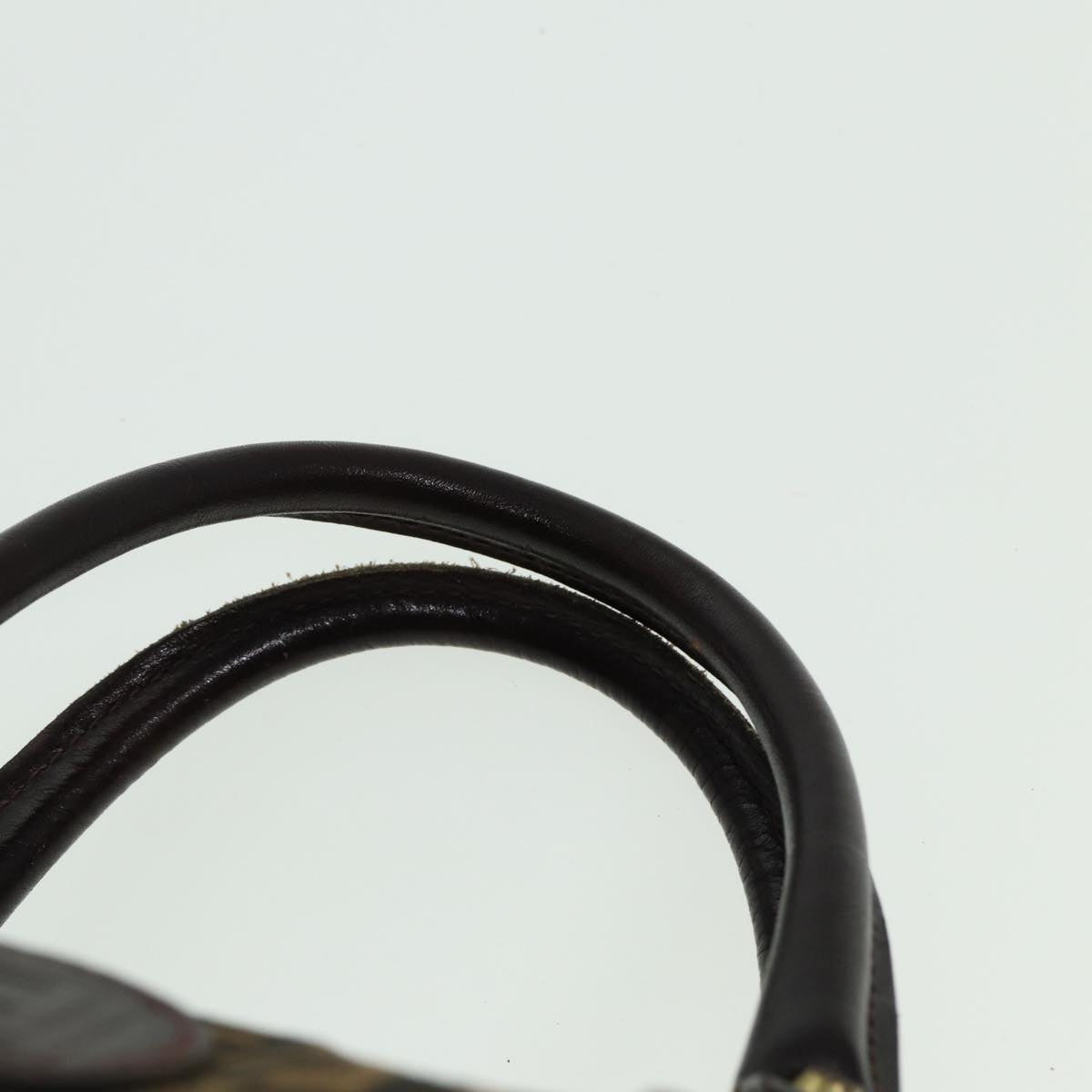 FENDI Zucca Canvas Boston Bag Brown Black81784