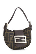 Fendi,  Brown Zucca Canvas Croissant Mini, Brown